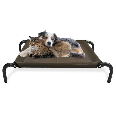 FurHaven Pet Cot Bed | Elevated Cot Pet Bed for Dogs & Cats, Espresso, Extra