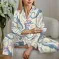 thumbnail image 6 of Pajama Sets for Women 2 Pcs, Howdy sea horse cowboy western Button Down Long Sleeve Sleepwear Lounge PJ Sets, 6 of 6