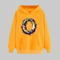 thumbnail image 2 of VBTAPA Womens Mardi Gras Hoodies Funny Mask Graphic Hooded Sweatshirt Carnival Themed Print Long Sleeve Drawstring Pullover Hoodie Holiday Hoody Tops Yellow XXL, 2 of 6