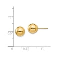 thumbnail image 2 of Gold Button Ball 8mm Stud Earrings in 14K Yellow Gold, 2 of 4