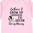 thumbnail image 4 of Inktastic Future Eye Doctor Like Mommy Optometrist Girls Long Sleeve Baby Bodysuit, 4 of 5