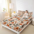 thumbnail image 2 of Manfei Spooky Pumpkin Lantern Fitted Sheet Queen,Magic Witch Pattern Halloween Bedding,3-Piece,1 Fitted Sheet and 2 Pillowcases, 2 of 6