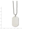 thumbnail image 3 of Stainless Steel Polished Dog Tag Pendant Necklace 24in, 3 of 3