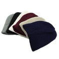 thumbnail image 4 of Men Fashion Knitting Slouchy Beanie Cap Baggy Vertical Stripe Warm Winter Hat, 4 of 8