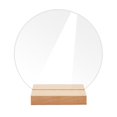 thumbnail image 1 of Clear Acrylic Wedding Table Sign with Wooden Base Smooth Edge Widely Used DIY Acrylic Board Holiday Party Decoration, 1 of 5