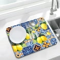 thumbnail image 4 of Rubber Dish Drying Mat for Kitchen Counter Large Lemon Washable Quick Home Coffee Pad Fit Under Sink,Bar,Utensils 18x24in, 4 of 5