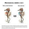 thumbnail image 2 of 2100PCS 3D Metal Puzzle Mechanical Steampunk Seahorse Model with Lamp & Flexible Tail , Collectible Gift Decor DIY Assembly Puzzle for Teens 15+ and Adults, 2 of 9