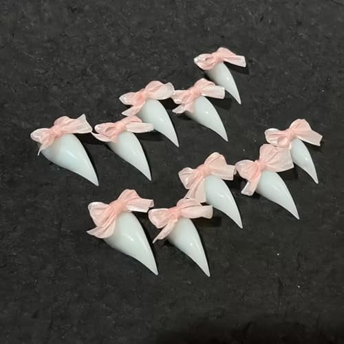 Halloween Press Claw on Nails Handmade Stiletto Extra Long Short Acrylic Press on Nails with Glue Glossy 3D False Nails with Gothic Cute Designs Full Cover Almond Acrylic Claw Nail