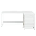 thumbnail image 3 of Barara King Home Office Desk, Computer Desk,59" L-Shaped Desk, Reversible Corner Desk with Drawers & Shelves,White, 3 of 3