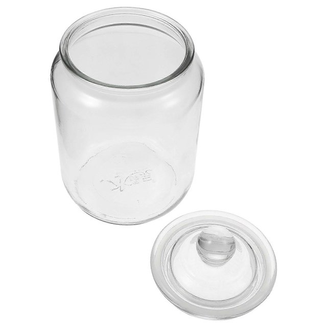 Food Storage Jar Glass Container for Hotel Car Transparent Sealed Use 1Pack