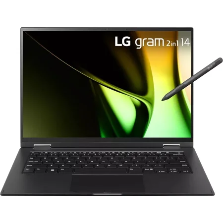 LG gram 14-Inch 2in1 Lightweight Laptop Intel Evo Edition - Intel Core Ultra 5 Processor Windows 11 Home 16GB RAM 512GB SSD - Black