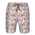 thumbnail image 3 of Fuzoiu Floral Ditsy Print Men's Beach Shorts,Men's Swim Trunks,Quick Dry Board Shorts with Pockets,Men's Bathing Suits for Surfing, Running, and Casual Wear-Small, 3 of 6