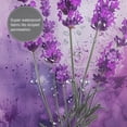 thumbnail image 3 of Watercolor Lavender Shower Curta inch 72x72 inch For Bathroom, Waterproof Fabric Quick Dry Soft Decoration Set, 3 of 5