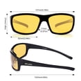 thumbnail image 4 of Gafas de visión nocturna POLARKING con lentes amarillas envolventes, paquete de 2, 4 of 7