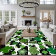 thumbnail image 3 of 6x9 Area Rugs for Living Room, St. Patrick's Day Non Slip Area Rugs for Kitchen Bedroom Entryway, Green Shamrock Leaves Black Cloud Spring Washable Carpet Runner Rug Floor Mats for Bedroom, 3 of 8