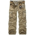 thumbnail image 1 of Men Tactical Cargo Combat Pants Multi-pockets Work Military Army Loose Straight Leg Trousers, 1 of 2