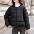 thumbnail image 5 of Lovzfmll Veste de Mode pour Femme, Col Rond Enveloppant Légère Courte Ample Style Noir, m, 5 of 5