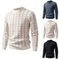 thumbnail image 4 of Men's Geometric Jacquard Mock Neck Pullover Sweater Long Sleeve Knit Top, 4 of 4