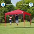 thumbnail image 3 of Quictent Privacy 8x8 Pop up Canopy tent Instant Folding Outdoor Canopy with Sidewalls Mesh Windows and Wheeled Bag Waterproof (Red), 3 of 8