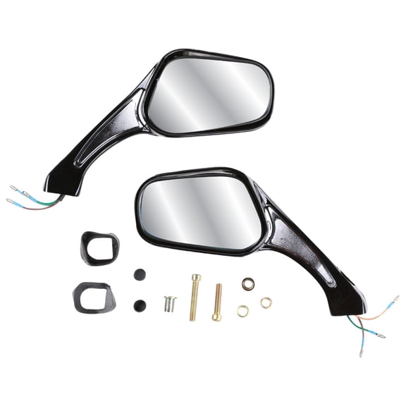 "Blue Line Sport Mirrors (Black, 8mm); Standard Thread"