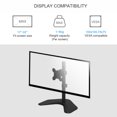 thumbnail image 3 of Bras pour Moniteur pour Écran de 17 à 32 Pouces, Support de Bureau pour Moniteur Simple avec Hauteur Réglable, Pivotement et Inclinaison, 3 of 7