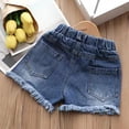 thumbnail image 5 of VUHXZWAF Girls Summer Clothes Set Ruffled Sleeve T Shirts Denim Shorts Kids 2 Piece Outfits Size 6-7 Years, 5 of 5
