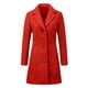 thumbnail image 1 of Abrigo largo de invierno para mujer Inspire Chic, de un solo botón, talla XS, color rojo, 1 of 6