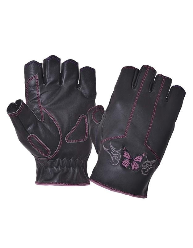 ladies fingerless motorcycle gloves