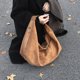 thumbnail image 4 of Crlescent Bag Shouldy Hobo Women Suede With Zipper Landpal para El Compras Viajes, 4 of 6