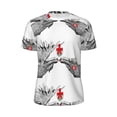 thumbnail image 6 of Rocae Moose Kissing Under Mistletoe for Men's Mesh Quick-Dry Short Sleeve Workout T-Shirt,Mens Crew Neck Tee Lightweight Soft Classic T Shirts Small, 6 of 9