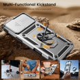 thumbnail image 4 of KOMI Compatible for iPhone 16e Case with Screen Protector - Slide Camera Cover Protective Phone Case with Ring Stand, Heavy Duty Shockproof Rugged Bumper for iPhone 16e Accessories, 4 of 5