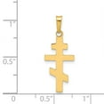 thumbnail image 2 of 14K Yellow Gold Charm Pendant Themed 27 mm 11 Eastern Orthodox Cross, 2 of 3