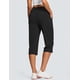 thumbnail image 3 of Pantalones Capri ISEEGZ 18 Dressy para mujer de cintura alta negros, 3 of 7