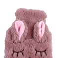 thumbnail image 2 of Mini Rabbit Hot Water Bottle, Hot Water Bottle Explosion Proof Prevent Scald Detachable Rabbit Pattern Plush Cover Hot Water Bag for Children Baby Adult The Best Winter Gifts Rose Red, 2 of 9