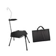 thumbnail image 1 of Mesa de camping, mesa plegable con soporte de luz, actualización, ajustable, portátil, estable al aire libre para mochileros, jardín, senderismo, pati , Negro DYNWAVEMX Mesa de pícnic, 1 of 8
