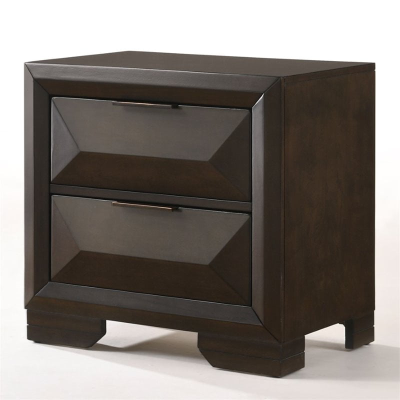 ACME Merveille 2 Drawers Nightstand in Espresso Finish
