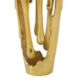 thumbnail image 5 of DecMode 15" Abstract Drip Gold Aluminum Metal Vase with Melting Designed Body, 5 of 14