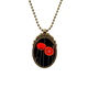thumbnail image 1 of Linea de arte abstracto circulo rojo flores de amapola Collar Colgante Vintage de bronce antiguo de joyeria de lujo de regalo Unbranded M, 1 of 3