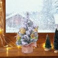 thumbnail image 5 of Christmas Tree 7.87inch Artificial Christmas Pine Tree Mini Christmas Tree Desktop,Bottle Brush Fake Trees with Wooden Base for Table Top Christmas Indoor Home Decor Holiday Party Gifts, 5 of 7