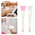 thumbnail image 4 of 2 uds cepillos faciales de silicona ca herramienta pa loción corporal, ampliamente Mango blanco Zulema Cepillos aplicadores faciales, 4 of 8
