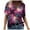Purple womens tops summer, variant on USSUMA Floral Print Tops for Women Vintage Summer Casual Tops Short Sleeve V Neck Loose Tees Boho Tunic Blouse T Shirt Tops