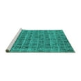 thumbnail image 2 of Ahgly Company Machine Washable Indoor Rectangle Oriental Turquoise Blue Industrial Area Rugs, 6' x 9', 2 of 4