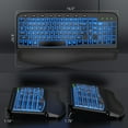 thumbnail image 3 of Ergonomic Backlit Keyboard Wired with Cushioned Wrist & Palm Rest, 7-Color Adjustable Backlight,Wave Keys for Windows/Mac-Black, 3 of 9