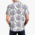 thumbnail image 3 of Balery Violets Flowers Printed Men’s Short Sleeve Polo Shirt, Midweight Men's Shirt,Golf Polo shirts -X-Large, 3 of 8