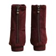 thumbnail image 5 of Willtoo Women Faux Suede Pointed Toe Ankle Boots Low Flat Heel Stretch Short Sock Booties with Back Zipper Fall Winter Fashion Dressy Comfortable Slim Fit Ankle Boots, 5 of 5