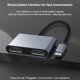 thumbnail image 5 of Adaptador multipuerto USB espacio portátil de aluminio con doble 4K puertos USB 3,0 87W PD para portátiles 2 en 1 CUTICAT adaptador de computadora, 5 of 8