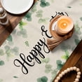 thumbnail image 3 of Easter Table Runner 120 Inches, Spring Watercolor Bunny Eggs Flower Leaf Beige Bed Runner Dresser Scarves Tabletop for Indoor Outdoor Parties/Ceremony/Banquet, 13"x 120", 3 of 8