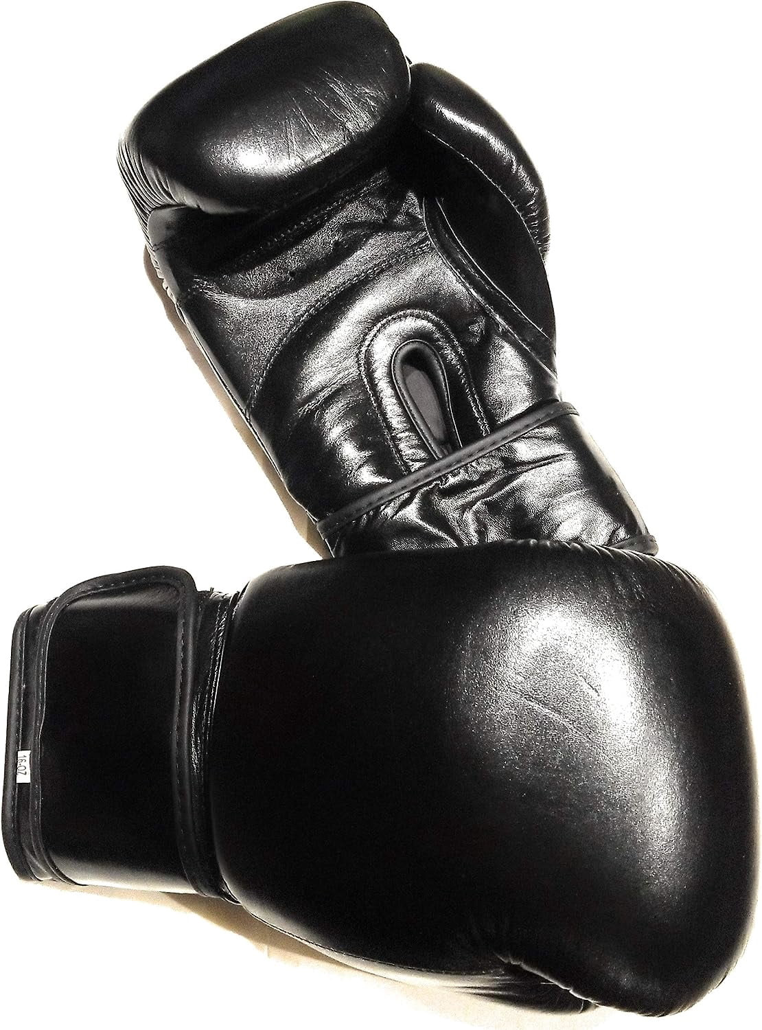 Woldorf USA Top Grade Leather Boxing Gloves for Men and Women - Muay Thai Training Kickboxing Fighting Multi Layer Foam Sparring Gloves - Safety Strap Boxing Gloves with Black Palm 20oz, 22oz, 24oz