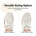 thumbnail image 4 of SUYSTEX Women's Ribbon Lace-Up Fashion Sneakers Arch Support Gum Sole Walking Shoes with Memory Foam, 4 of 6