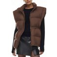 thumbnail image 2 of Lindreshi Puffer Vest Women Plus Size Clearance Womens Puffer Stand Collar Quilted Zip up Padded Puffy Sleeveless Jacket Bubble Coat, 2 of 7